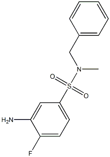 3-amino-N-benzyl-4-fluoro-N-methylbenzene-1-sulfonamide Struktur