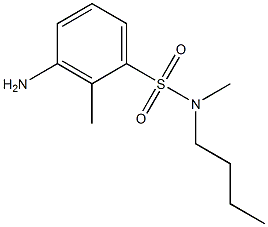 3-amino-N-butyl-N,2-dimethylbenzene-1-sulfonamide Struktur