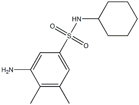 3-amino-N-cyclohexyl-4,5-dimethylbenzene-1-sulfonamide Struktur