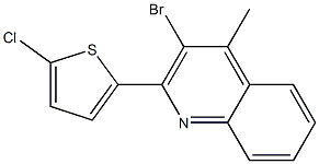 3-bromo-2-(5-chlorothiophen-2-yl)-4-methylquinoline Struktur