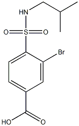 3-bromo-4-[(2-methylpropyl)sulfamoyl]benzoic acid Struktur