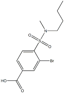 3-bromo-4-[butyl(methyl)sulfamoyl]benzoic acid Struktur