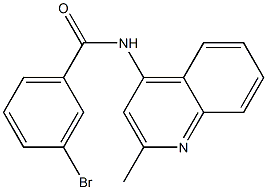 3-bromo-N-(2-methylquinolin-4-yl)benzamide Struktur