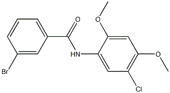 3-bromo-N-(5-chloro-2,4-dimethoxyphenyl)benzamide Struktur