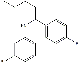 3-bromo-N-[1-(4-fluorophenyl)pentyl]aniline Struktur