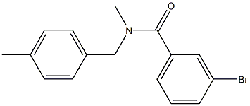 3-bromo-N-methyl-N-[(4-methylphenyl)methyl]benzamide Struktur