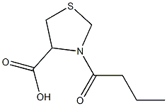 3-butyryl-1,3-thiazolidine-4-carboxylic acid Struktur