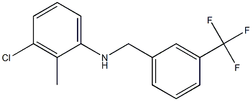 3-chloro-2-methyl-N-{[3-(trifluoromethyl)phenyl]methyl}aniline Struktur