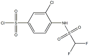 3-chloro-4-(difluoromethanesulfonamido)benzene-1-sulfonyl chloride Struktur