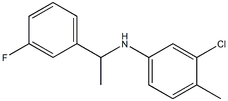 3-chloro-N-[1-(3-fluorophenyl)ethyl]-4-methylaniline Struktur