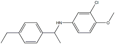 3-chloro-N-[1-(4-ethylphenyl)ethyl]-4-methoxyaniline Struktur