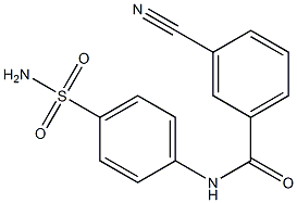 3-cyano-N-(4-sulfamoylphenyl)benzamide Struktur