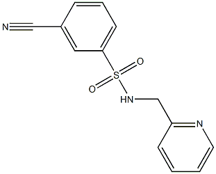 3-cyano-N-(pyridin-2-ylmethyl)benzenesulfonamide Struktur