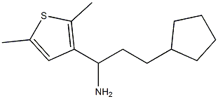 3-cyclopentyl-1-(2,5-dimethylthiophen-3-yl)propan-1-amine Struktur