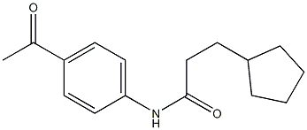 3-cyclopentyl-N-(4-acetylphenyl)propanamide Struktur