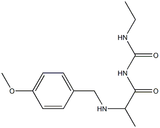 3-ethyl-1-(2-{[(4-methoxyphenyl)methyl]amino}propanoyl)urea Struktur