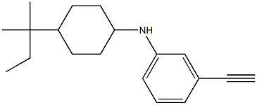 3-ethynyl-N-[4-(2-methylbutan-2-yl)cyclohexyl]aniline Struktur