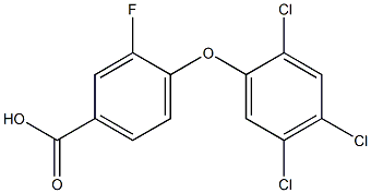 3-fluoro-4-(2,4,5-trichlorophenoxy)benzoic acid Struktur