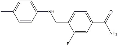 3-fluoro-4-{[(4-methylphenyl)amino]methyl}benzamide Struktur