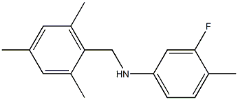 3-fluoro-4-methyl-N-[(2,4,6-trimethylphenyl)methyl]aniline Struktur