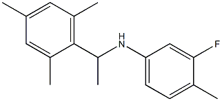 3-fluoro-4-methyl-N-[1-(2,4,6-trimethylphenyl)ethyl]aniline Struktur