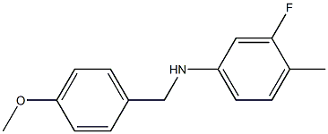 3-fluoro-N-[(4-methoxyphenyl)methyl]-4-methylaniline Struktur