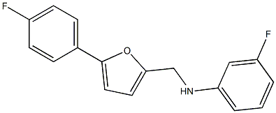 3-fluoro-N-{[5-(4-fluorophenyl)furan-2-yl]methyl}aniline Struktur