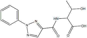 3-hydroxy-2-[(2-phenyl-2H-1,2,3-triazol-4-yl)formamido]butanoic acid Struktur