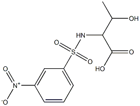 3-hydroxy-2-[(3-nitrobenzene)sulfonamido]butanoic acid Struktur