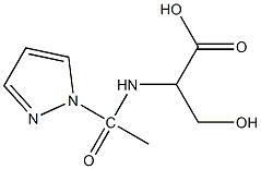 3-hydroxy-2-[1-(1H-pyrazol-1-yl)acetamido]propanoic acid Struktur