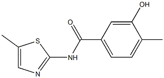 3-hydroxy-4-methyl-N-(5-methyl-1,3-thiazol-2-yl)benzamide Struktur