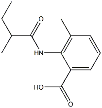 3-methyl-2-[(2-methylbutanoyl)amino]benzoic acid Struktur