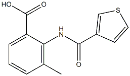 3-methyl-2-[(thien-3-ylcarbonyl)amino]benzoic acid Struktur