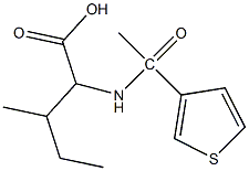 3-methyl-2-[1-(thiophen-3-yl)acetamido]pentanoic acid Struktur