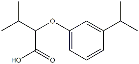 3-methyl-2-[3-(propan-2-yl)phenoxy]butanoic acid Struktur