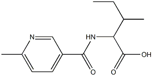 3-methyl-2-{[(6-methylpyridin-3-yl)carbonyl]amino}pentanoic acid Struktur