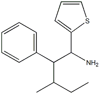 3-methyl-2-phenyl-1-(thiophen-2-yl)pentan-1-amine Struktur