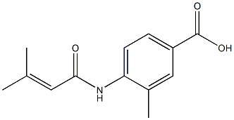 3-methyl-4-(3-methylbut-2-enamido)benzoic acid Struktur