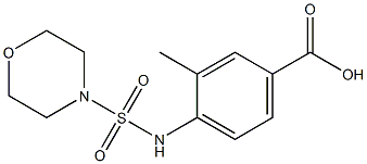 3-methyl-4-[(morpholine-4-sulfonyl)amino]benzoic acid Struktur