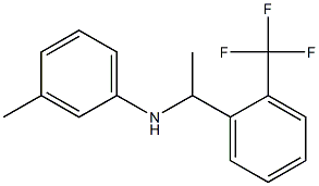 3-methyl-N-{1-[2-(trifluoromethyl)phenyl]ethyl}aniline Struktur