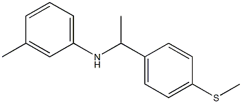 3-methyl-N-{1-[4-(methylsulfanyl)phenyl]ethyl}aniline Struktur