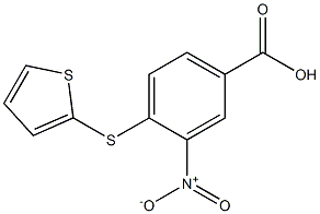 3-nitro-4-(thiophen-2-ylsulfanyl)benzoic acid Struktur