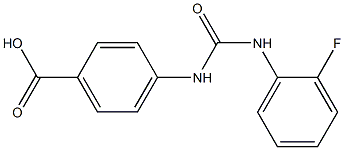 4-({[(2-fluorophenyl)amino]carbonyl}amino)benzoic acid Struktur