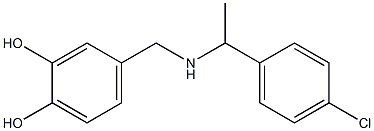 4-({[1-(4-chlorophenyl)ethyl]amino}methyl)benzene-1,2-diol Struktur