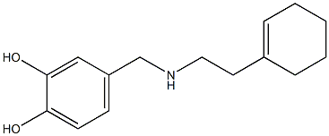 4-({[2-(cyclohex-1-en-1-yl)ethyl]amino}methyl)benzene-1,2-diol Struktur