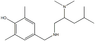 4-({[2-(dimethylamino)-4-methylpentyl]amino}methyl)-2,6-dimethylphenol Struktur