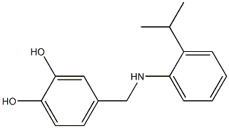 4-({[2-(propan-2-yl)phenyl]amino}methyl)benzene-1,2-diol Struktur