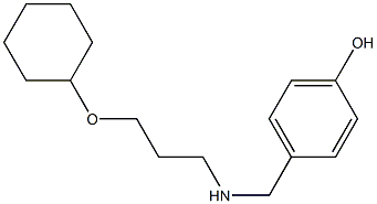 4-({[3-(cyclohexyloxy)propyl]amino}methyl)phenol Struktur