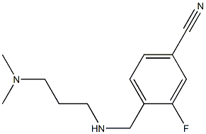 4-({[3-(dimethylamino)propyl]amino}methyl)-3-fluorobenzonitrile Struktur