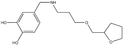 4-({[3-(oxolan-2-ylmethoxy)propyl]amino}methyl)benzene-1,2-diol Struktur